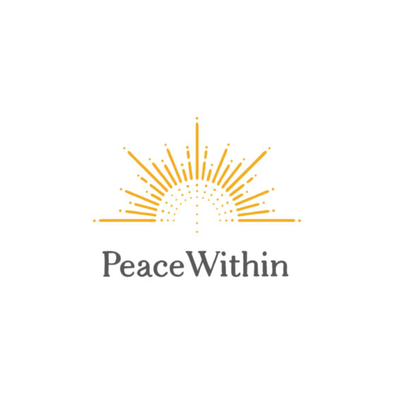 Peace Within Theraly Logo rising sun symbol