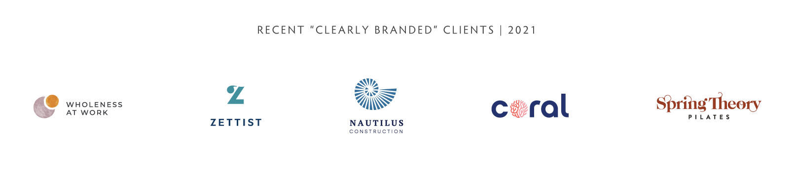 recent clearly branded clients logos, 2021