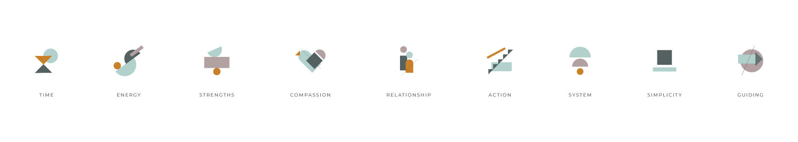 Wholeness Branding: Wholeness At Work Custom Set of Icons