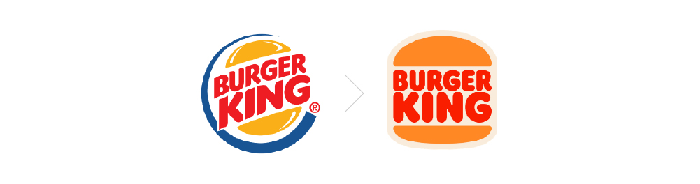 burger King rebrand: logo before and after