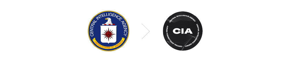 CIA rebrand: logo before and after