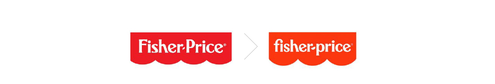 fisher-price rebrand: logo before and after