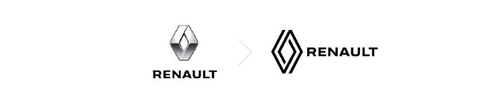 Renault rebrand: Logo before and after