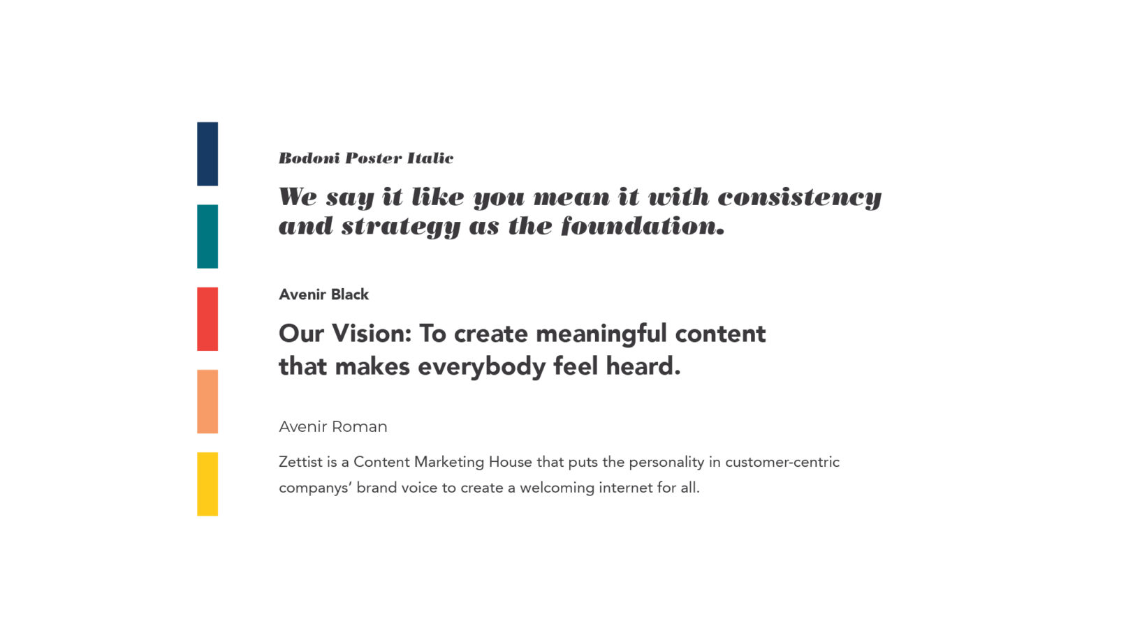 Marketing Company Branding: Zettist Brand Typography