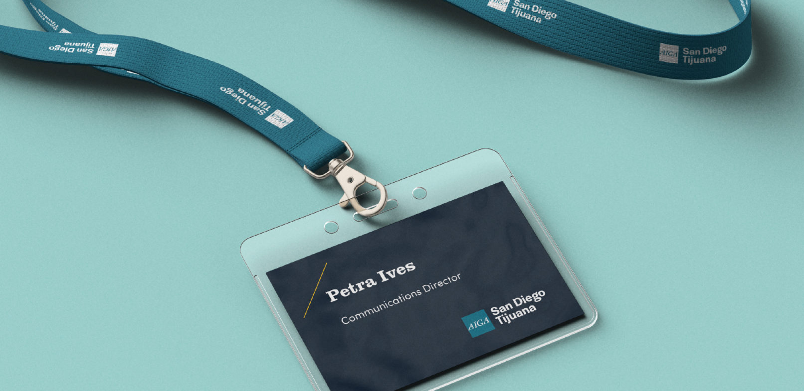 different application samples: name tag and lanyard