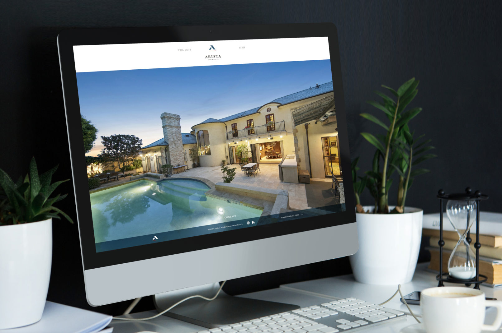 Arista Brand Identity Website Home Page