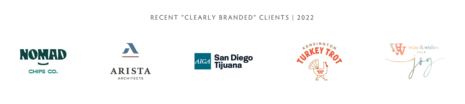 2022 "Clearly Branded" clients/brand