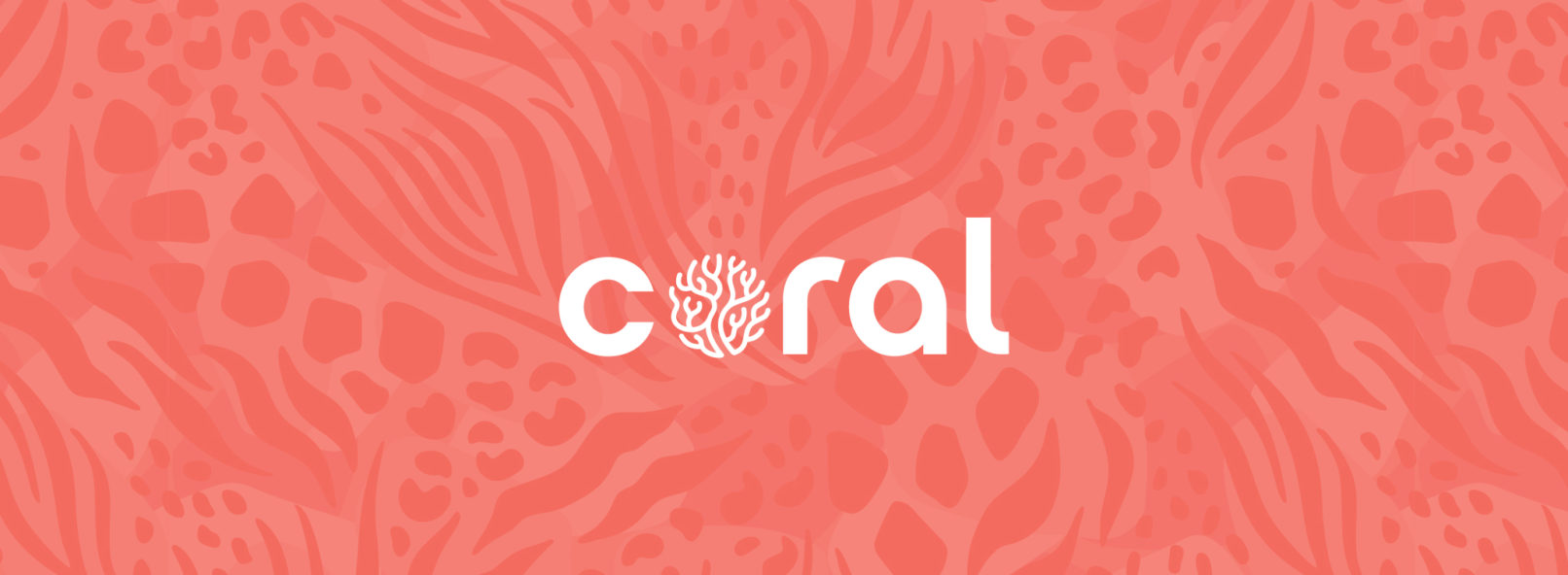 Research Lab Branding San Diego: CORAL logo on a custom pattern