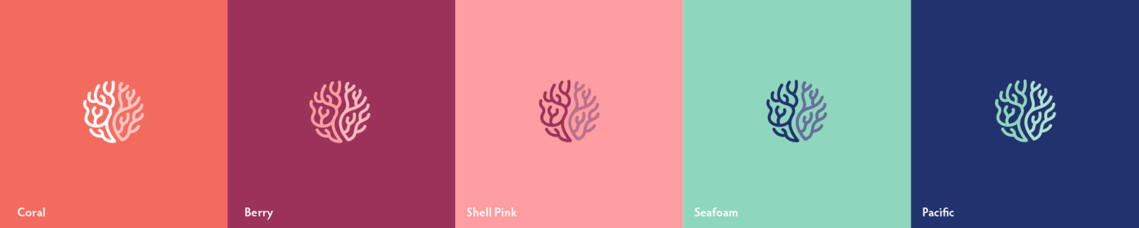 Research Lab Branding San Diego: CORAL brand colors